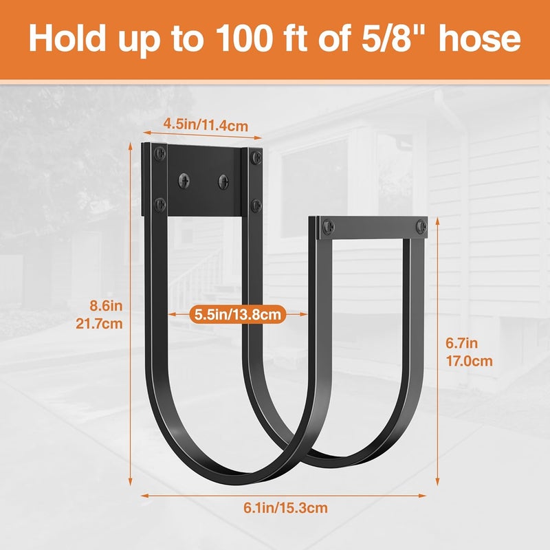 pickpiff Garden Hose Holder Wall Mount - Metal Water Hose Hanger for Outside, Durable Hook for Garden, Garage, or Yard Storage - Image 5